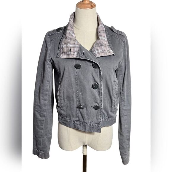 Sound & Matter Vintage Gray  Cropped Jacket - Picture 1 of 9